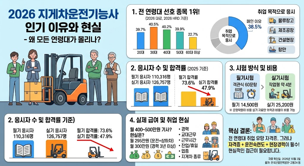 지게차운전기능사 인기 이유
